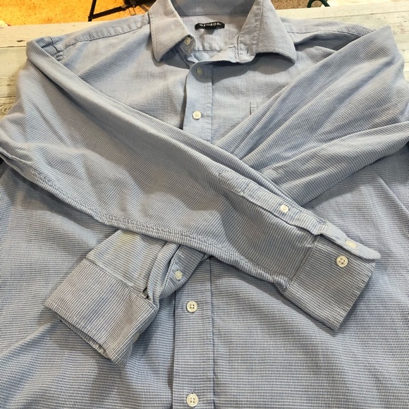 George Blue Casual Button Down Shirt with Classic Collar - Picture 6 of 6